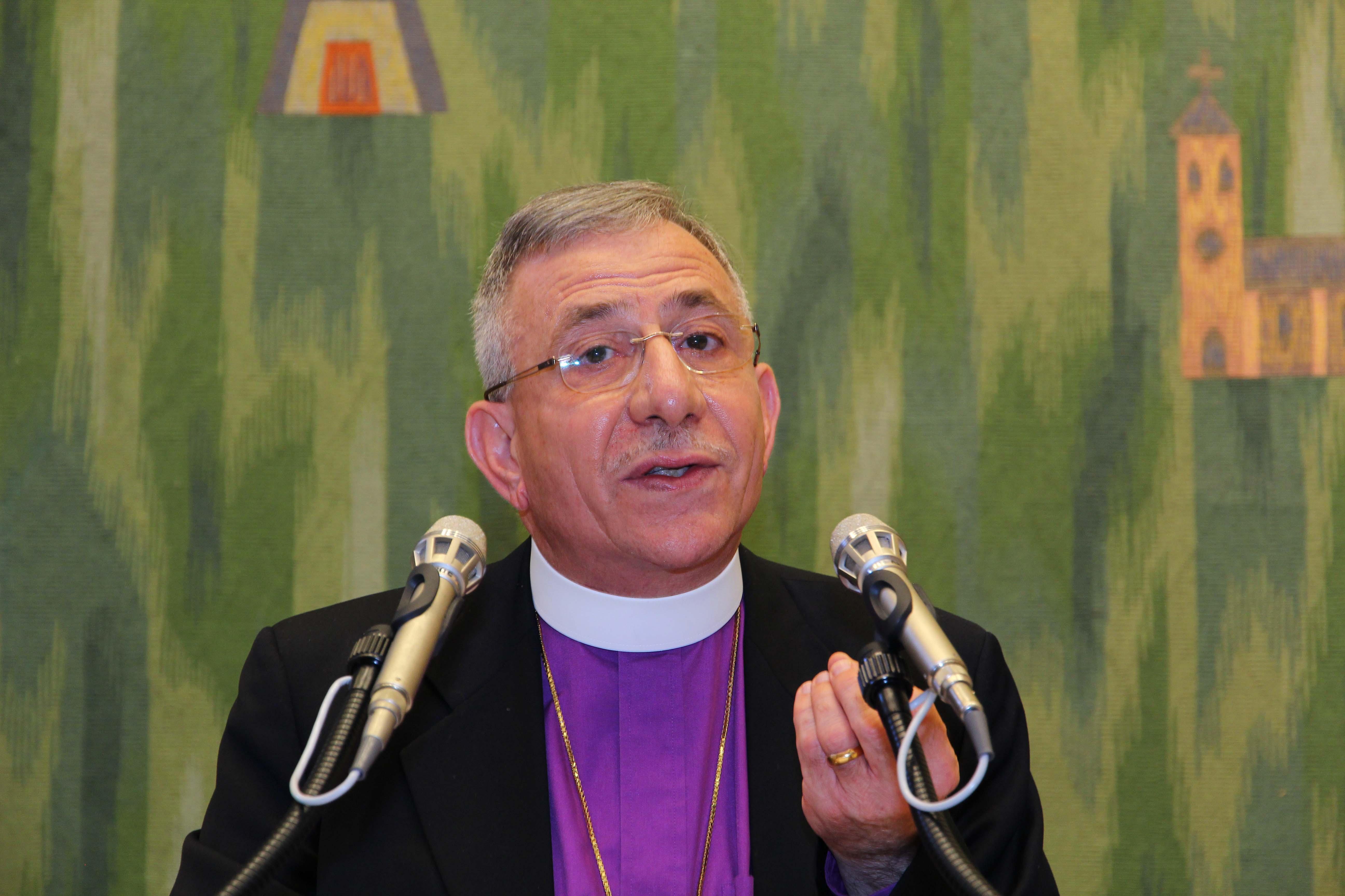 LWF President Bishop Dr Munib A. Younan addresses the Council 2013. Â© LWF/M. Haas