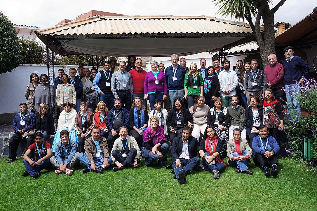 Teilnehmende der Kirchenleitungskonferenz der Region Lateinamerika und die Karibik, April 2015, La Paz (Bolivien). Foto: Eugenio Albrecht