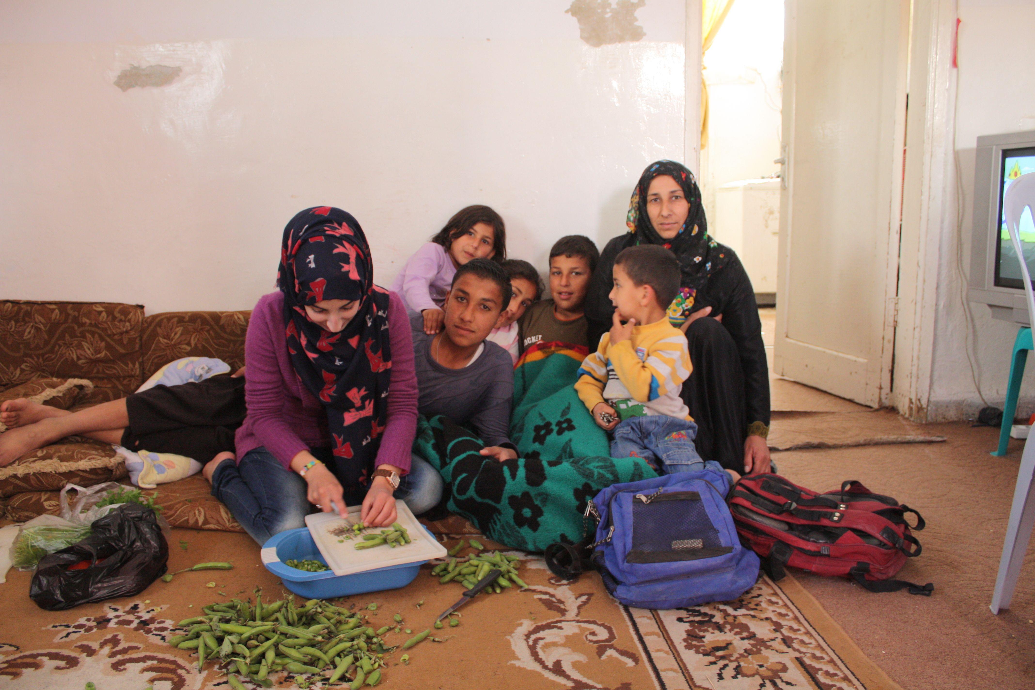 Sabha's family in Mafraq, northern Jordan. Photo: Kristy Bergman-Schroeder/CLWR