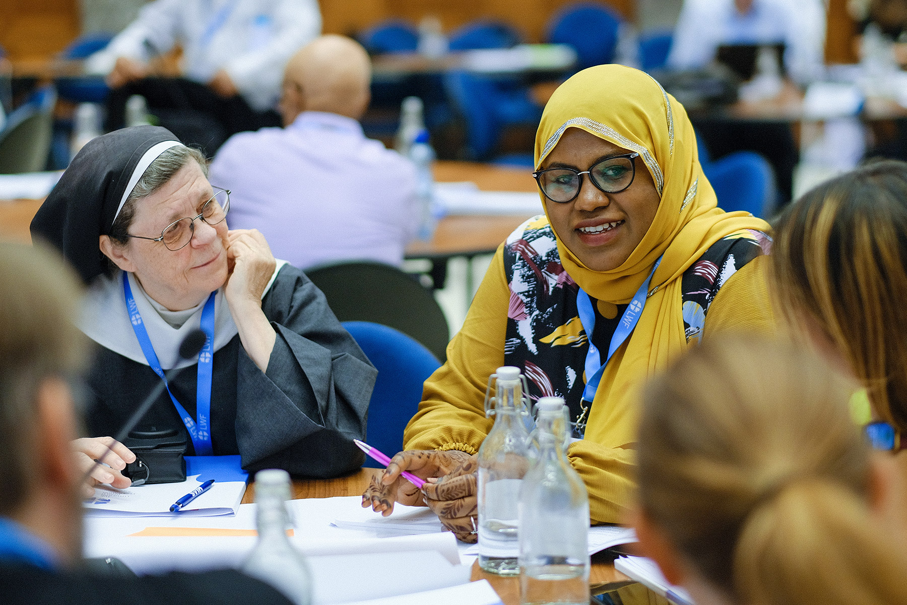 Farida Abdulbasit, Program Coordinator for the Kenya Muslim Youth Alliance with Swedish Lutheran Sister Karin Johansson.