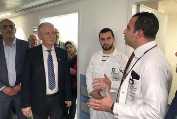 The Secretary General of NCA receiving a detailed briefing from the doctors and nurses at AVH. Photo: NCA 