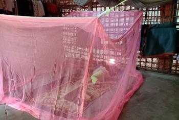 LWF distributed mosquito nets to more than 12,000 households in two camps in Cox'’s Bazaar refugee camp. The nets will protect especially small children against diseases such as Dengue fever and Malaria. Photo: Bela Wadud/ RDRS/LREP
