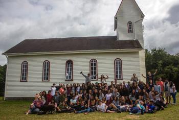 Young participants in the annual youth camp in Puerto Fonck organized by the ILCH Youth Ministry. Photo: Karla Güttler/Lutheran Church in Osorno (ILCH)