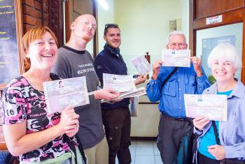 With permits in hand, the team is all set for the LWF Backstage Pass trek. Photo: LWF/C. Kästner