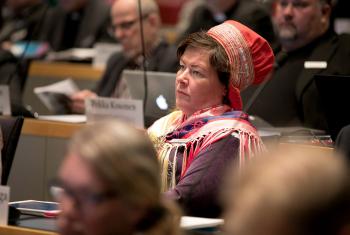 Ulla-Maarit Magga, the member of the ELCF General Synod representing the Sami parliament in Finland. Photo: Aarne Ormio