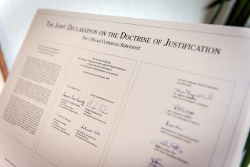 A facsimile of the Official Common Statement of the JDDJ. Photo: LWF/S. Gallay