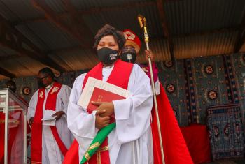 Rev. Bertha Godfrey Munkhondya is the first woman ordained in the Evangelical Lutheran Church in Malawi. Photo: David Mang’enda/ALCINET 