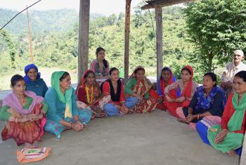 A group of participants in LWF's transformative education program for freed Haliyas in Baitadi, Nepal. Photos: LWF Nepal