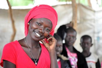 Ali in her home. Her family supports her education. Photo: LWF/C. Kästner