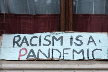 A slogan used during a recent Black Lives Matter protest in London. Photo: Ehimetalor Akhere Unuabona via Unsplash