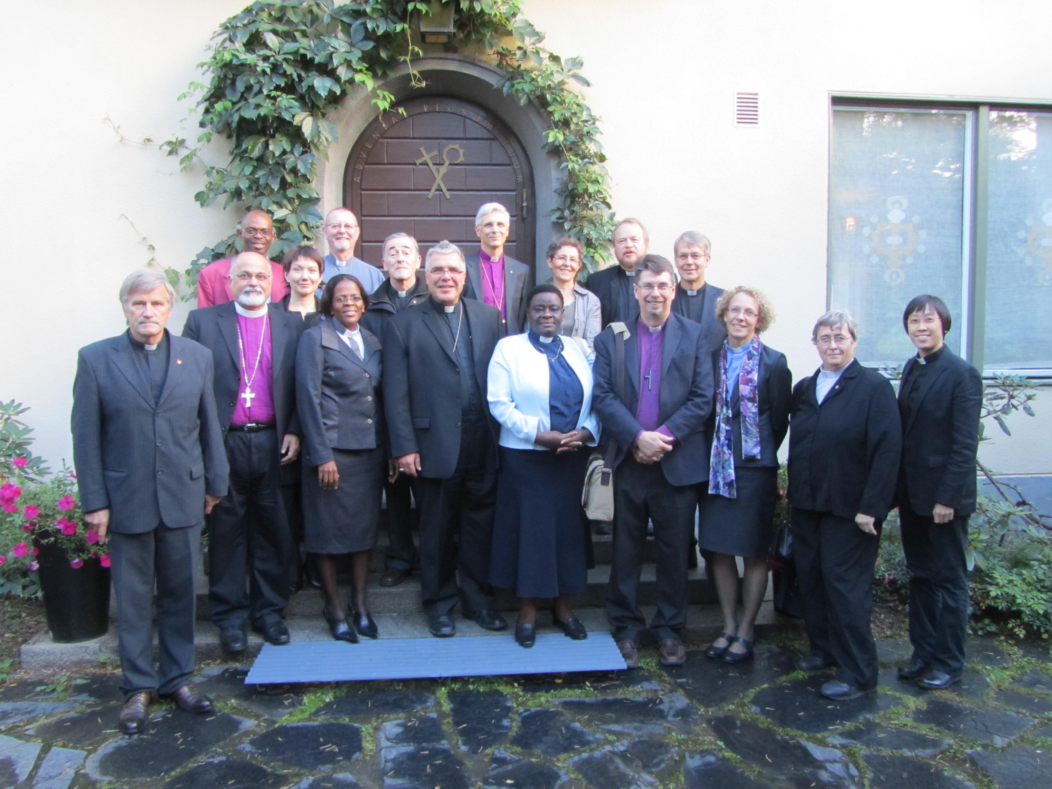 ALICC members in front of the Bishopâs house in Tampere, Finland. Photo: ELCF