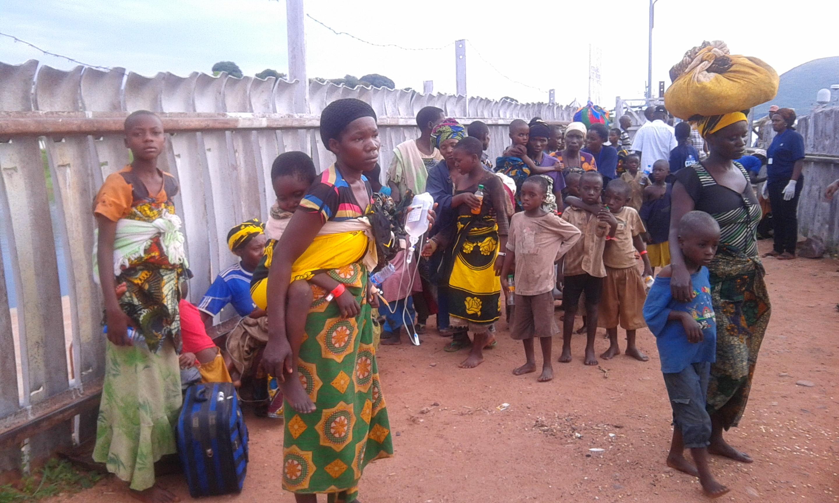 Burundians arrive at the congested Tanzania port of Kagunga. Photo:LWF Burundi