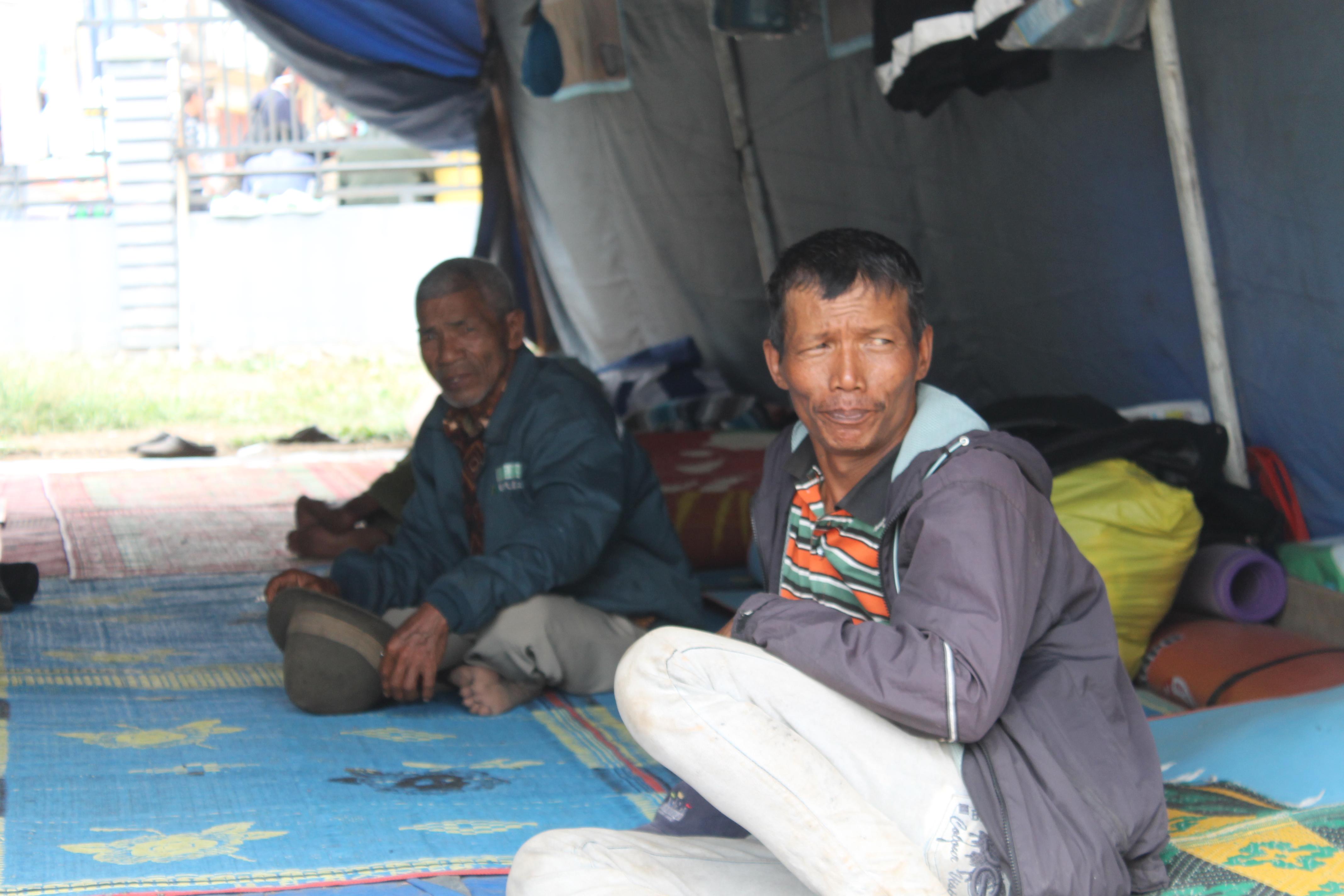 Vertriebene Bewohner der Region Karo im Evakuierungszentrum Kabanjahe in Nordsumatra. Foto: HKBP/Fernando Sihotang