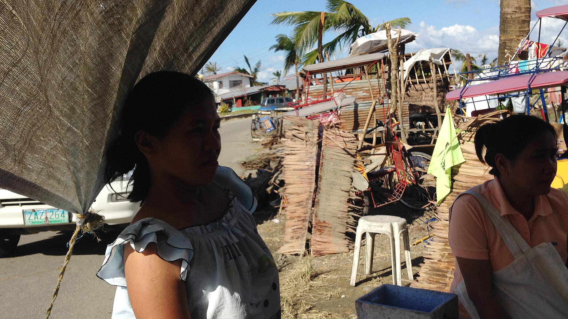 Maria Sol und ihre Familie haben mit knapper Not den Taifun überlebt. Foto: NCCP/ACT