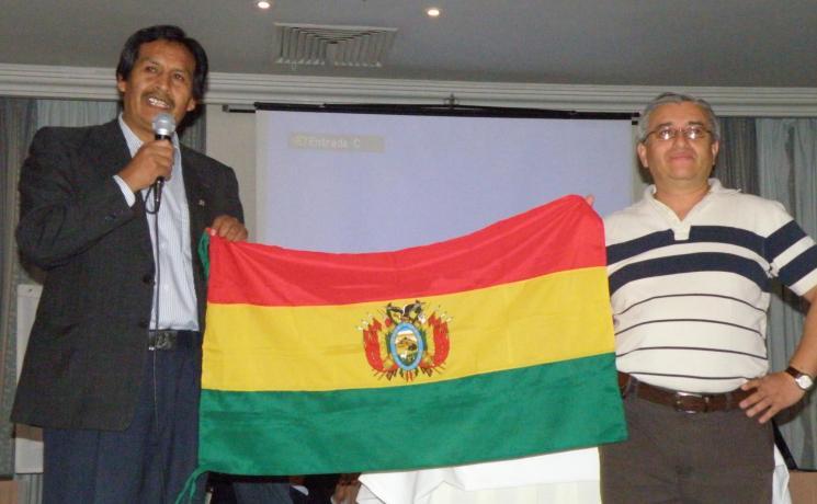 Rev. Emiliio Aslla (left), Pastor President of the Bolivian Evangelical Lutheran Church and Rev. Eduardo Martinez (right), former LAC Leadership Conference Moderator.