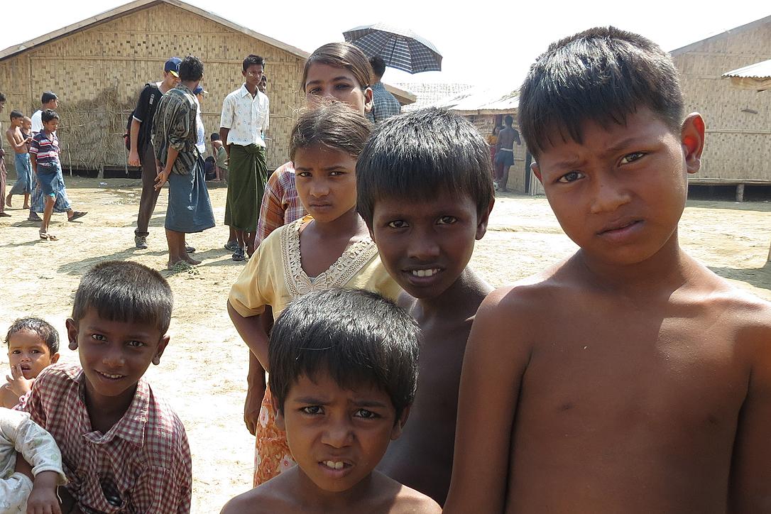 IDP children at Say Tha Mar Gyi Camp in Rakhine State. Photo: LWF Myanmar