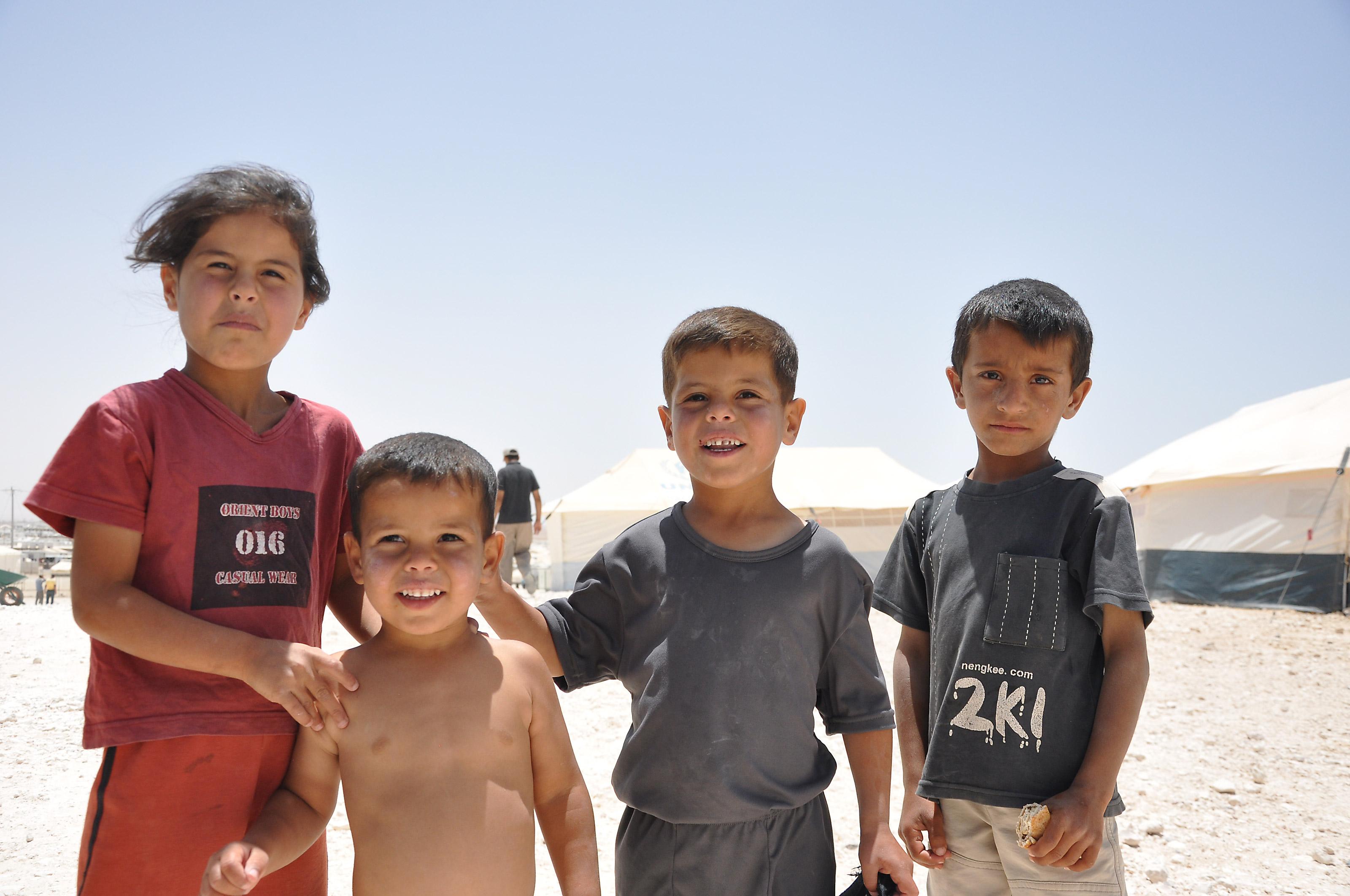 Syrische Kinder im Flüchtlingslager Za’atari im Norden Jordaniens. © LWB/R. Schlott