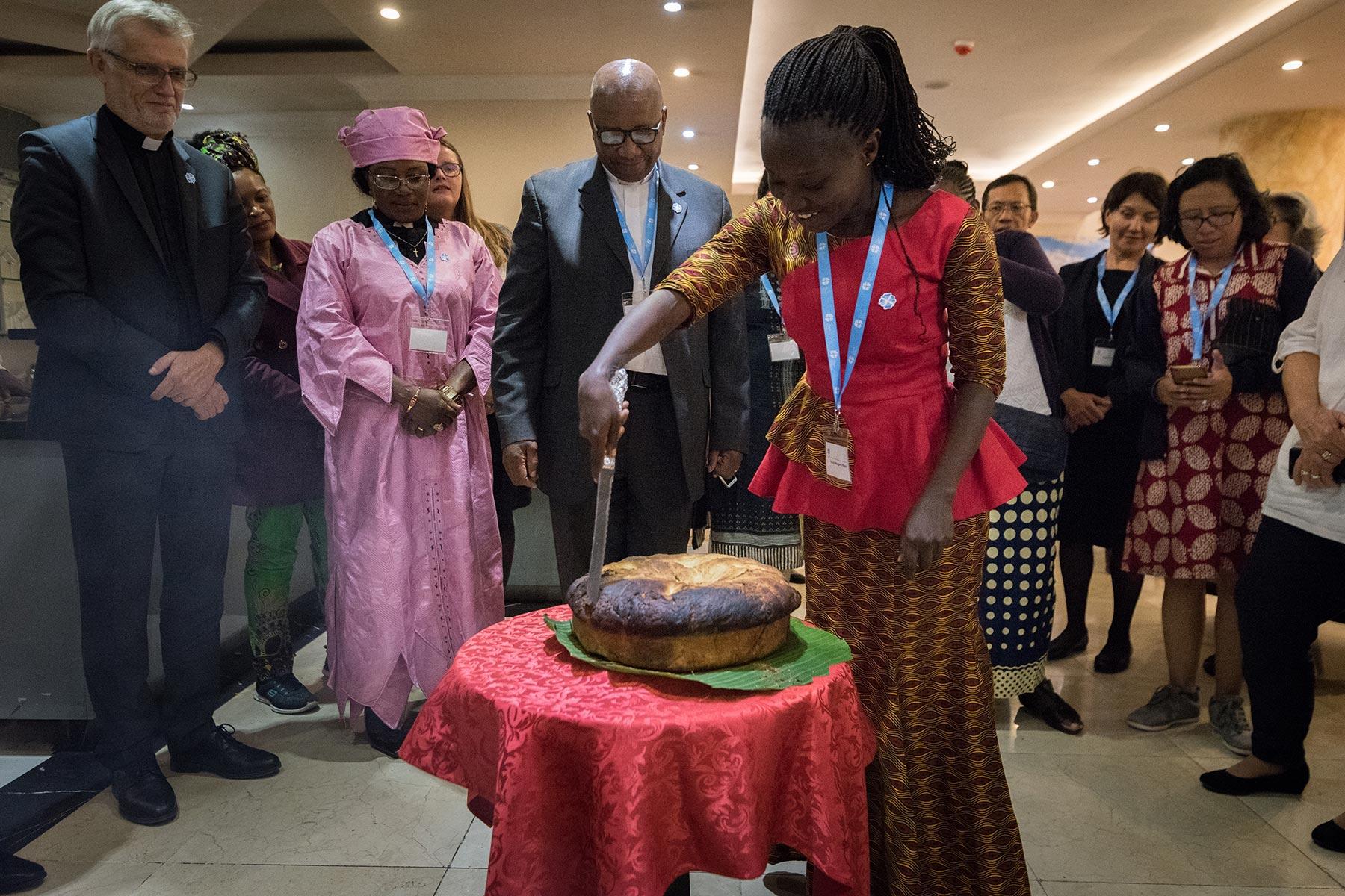 Gathered in Addis Ababa, Ethiopia, in October 2019, Lutherans from across the globe took part in a consultation on the theme of âWe believe in the Holy Spirit: Global Perspectives on Lutheran Identitiesâ. During the meeting, participants shared a large loaf of traditional Ethiopian bread, baked in banana leaves. Photo: LWF/Albin Hillert