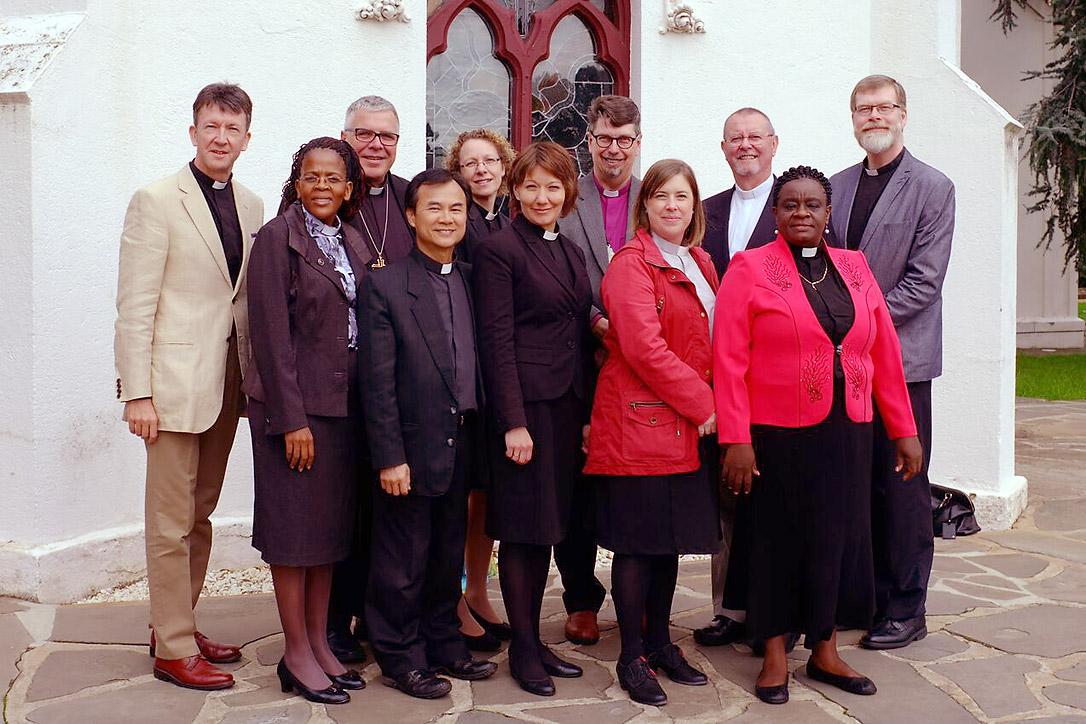 Members of the Anglican-Lutheran International Coordinating Committee at work  during their last meeting, May 2016, in Adelaide, Australia. Co-chairperson Bishop Michael Pryse is third from the left. Photo: Paul March