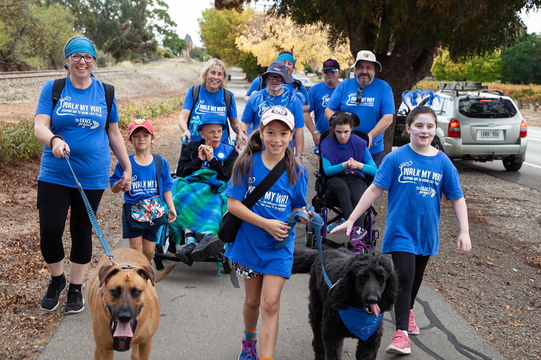 Clients and staff of South Australiaâs Lutheran Disability Service joined hundreds of participants taking part in a âWalk My Wayâ fundraising event through the Barossa Valley on 1 May. All photos: ALWS
