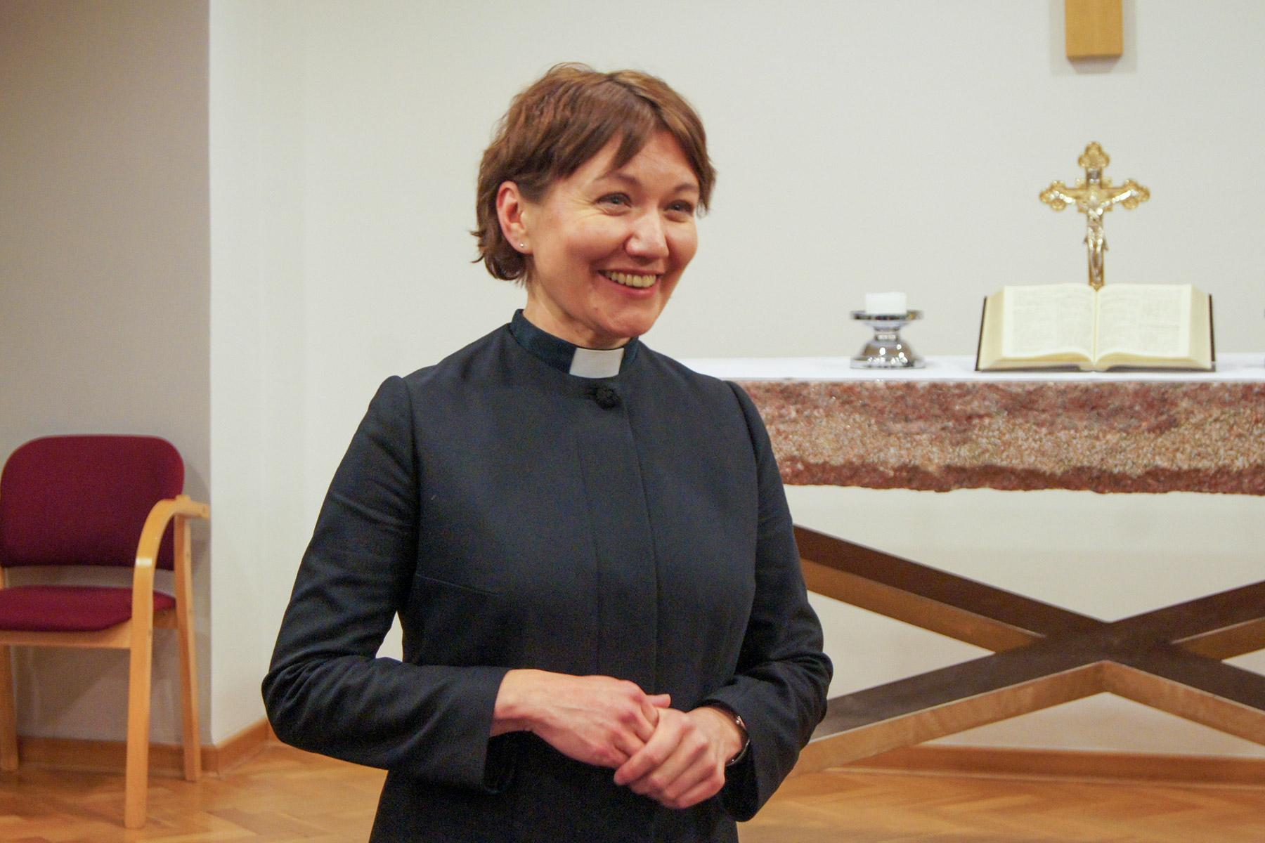 LWF General Secretary Rev. Anne Burghardt at the start of a three-day visit to Warsaw and Krakow. Photo: Michal Karski