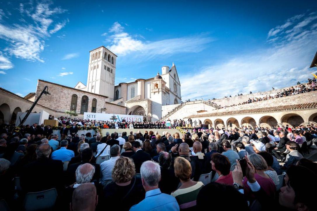 LWF General Secretary Rev. Dr Martin Junge attended the World Day of Prayer for Peace, in Assisi, Italy. Only by relinquishing their greed and perceived freedom to expoit natural resources at will would human beings secure the future of life, he said. Photo: Catholic Community of SantâEgidio