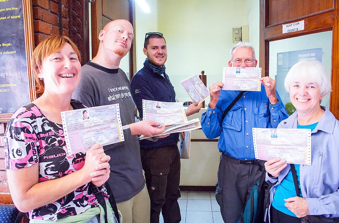 With permits in hand, the team is all set for the LWF Backstage Pass trek. Photo: LWF/C. KÃ¤stner