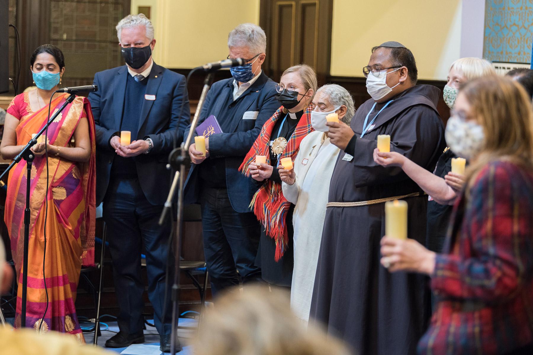 Religiöse Führungspersonen trafen sich am Sonntag, 31. Oktober, zu einem interreligiösen Gottesdienst in der Garnethill-Synagoge. Alle Fotos: LWB/Albin Hillert
