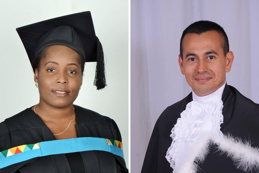 Most graduates of theology on LWF-supported scholarships return home to serve their churches. Mozambican Zelda Cristina Cossa (left) studied in South Africa and Rev. Rolando Antonio Ortez MartÃ­nez, president of the Christian Lutheran Church of Honduras was a student in Brazil. Photos: Private