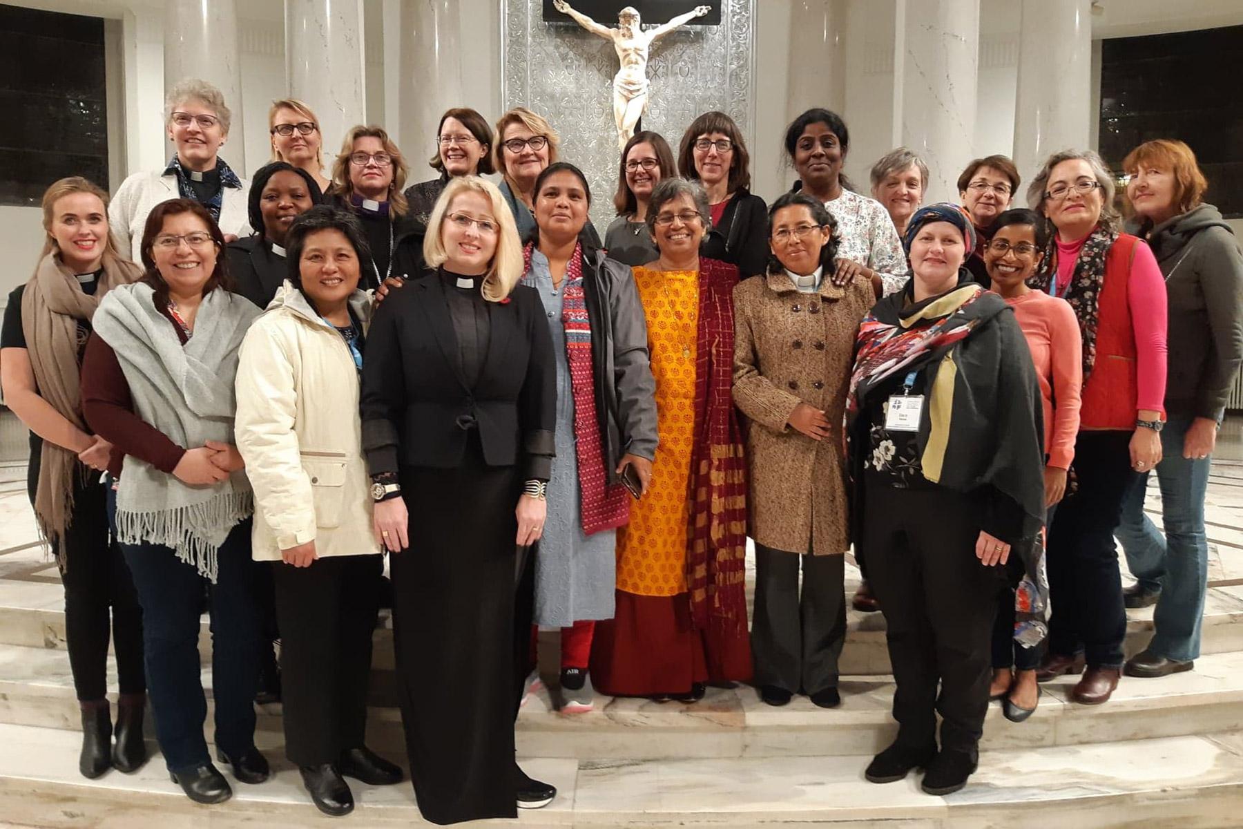 Participants at a global consultation of Women doing Theology gather at Holy Trinity Lutheran church in Warsaw, Poland, in November 2019. Photo: LWF/P. Hitchen 