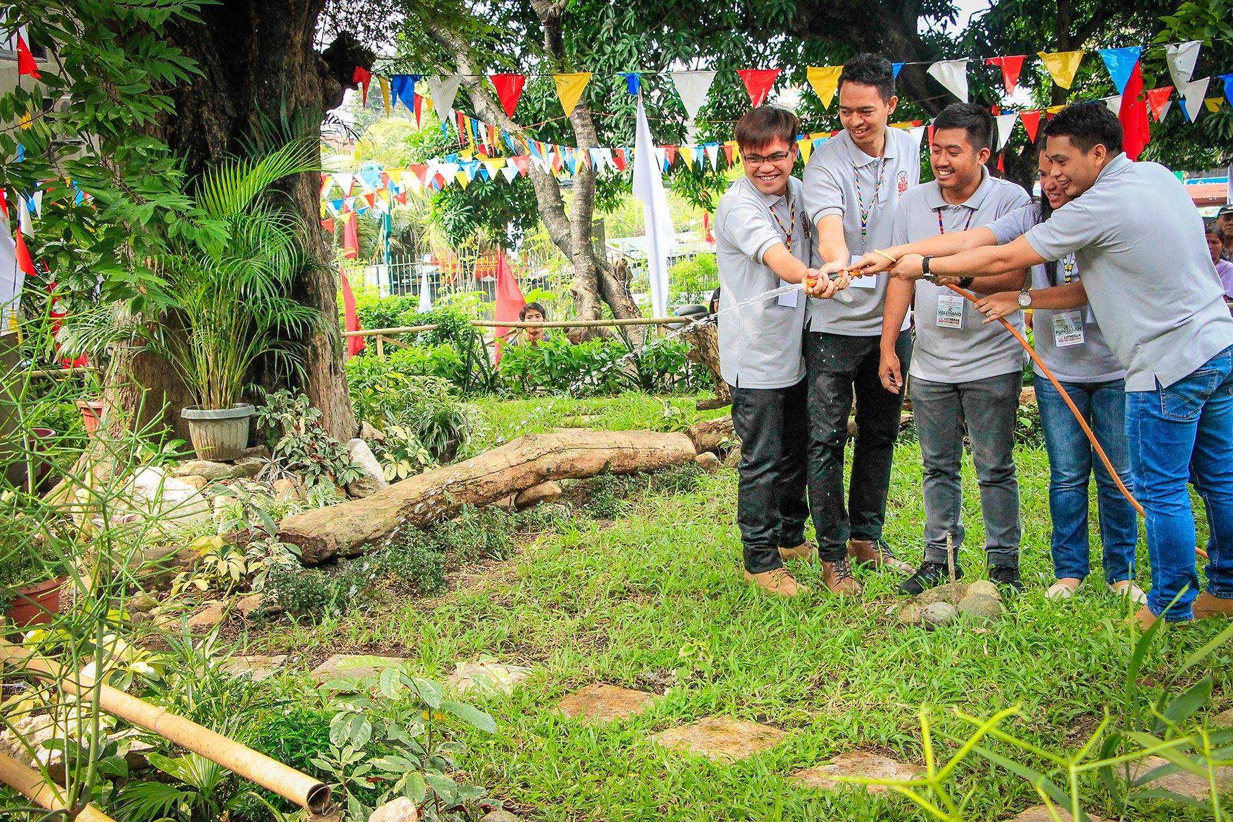 Tree planting and dedication of the Lutheran Church in the Philippines Luther Garden in 2017. Photo: LCP