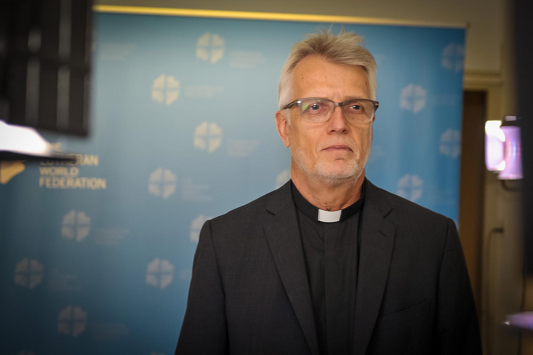 LWF General Secretary Martin Junge  addressed the Faith for Nature conference which is taking place in SkÃ¡lholt, Iceland, via video stream. Photo: LWF/S. Gallay