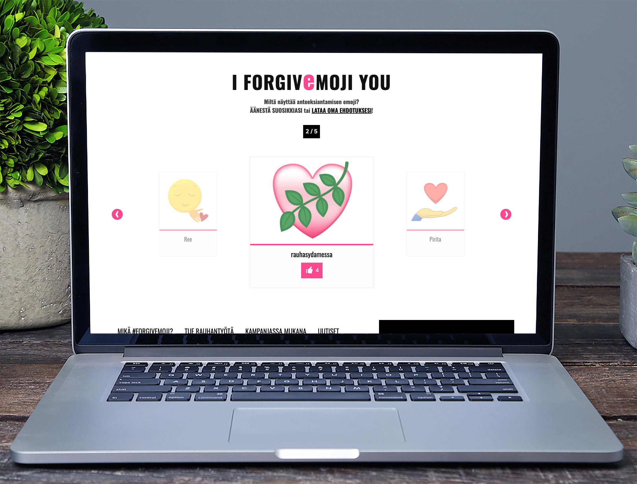 Ein Emoji für Vergebung: Vorschläge für ein #forgivemoji können auf einer Online Plattform eingereicht und bewertet werden. Foto: Forgiveemoji