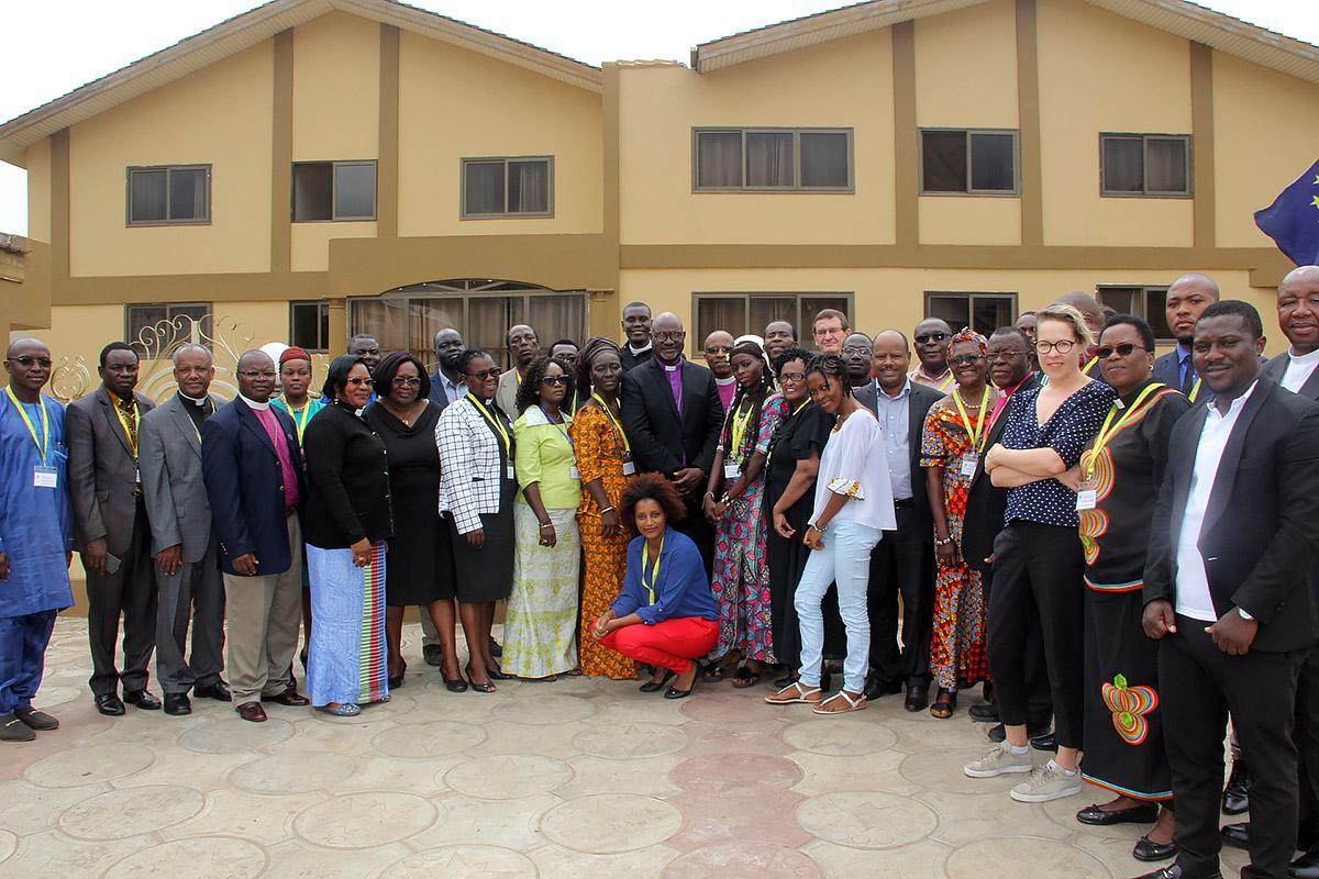 Zu den Delegierten auf der LUCA-Tagung gehören die Mitglieder des LWB-Rates und der Berater aus der Region Afrika sowie die Führungspersönlichkeiten der drei Subregionen. Accra, Ghana, Mai 2018. Foto: LWB/Felix Samari