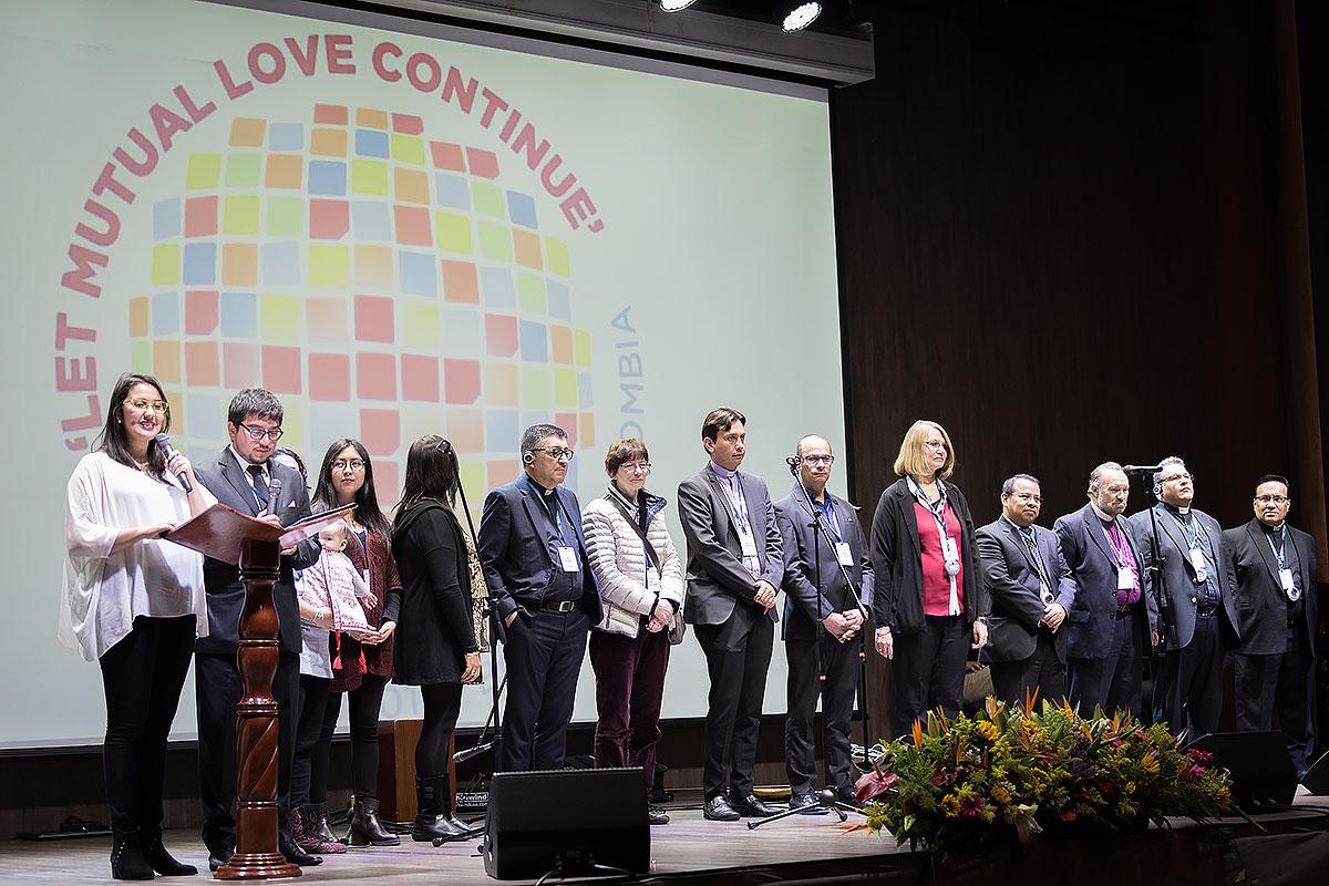 24 April 2018, BogotÃ¡, Colombia: Welcome by local Colombian churches on opening day. The Global Christian Forum gathers in BogotÃ¡ on 24-27 April 2018 under the theme of 