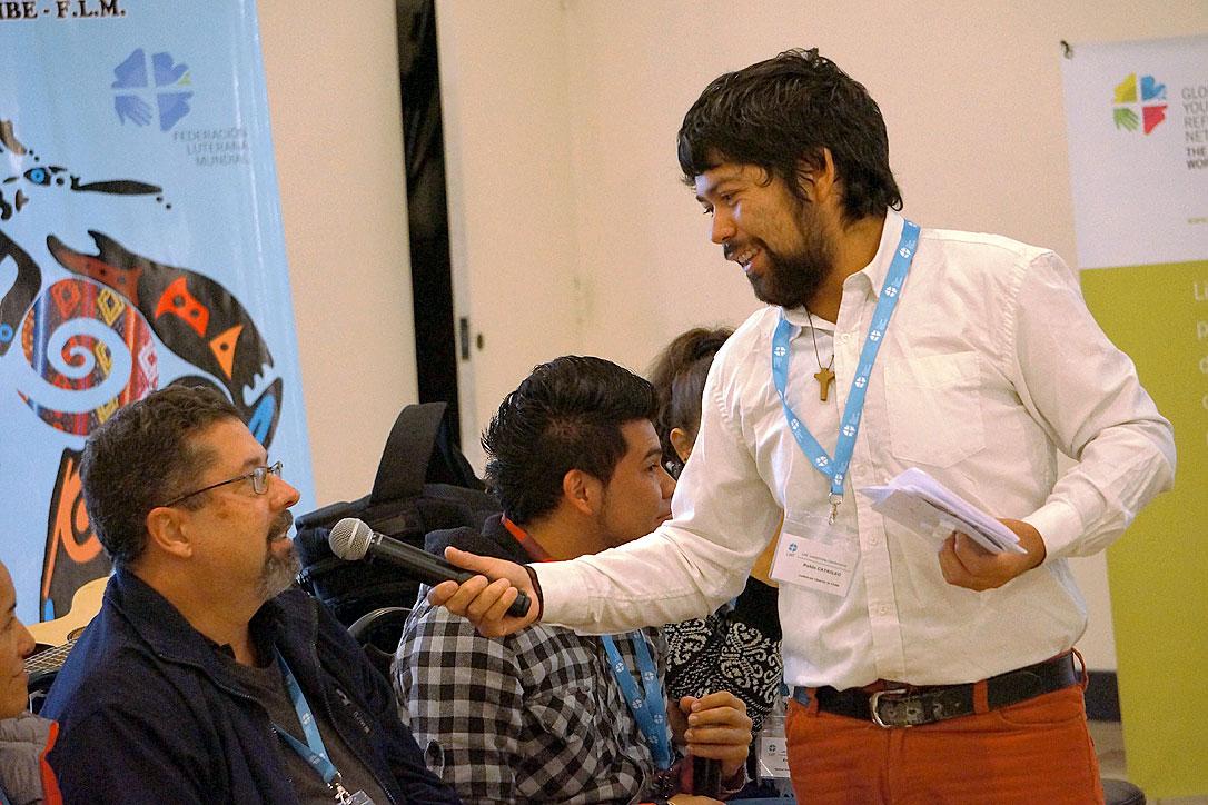 Meeting in Suriname is another opportunity for churches to affirm that the LWF communion is a big family. Here, a youth delegate at a LAC leadership conference in La Paz, Bolivia. Photo: LWF/Eugenio Albrecht Church