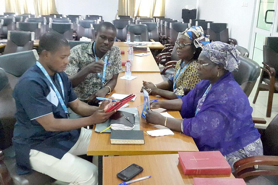 Participants at a breakout session during the LUCCWA training workshop in Accra, Ghana. Photo: LUCCWA