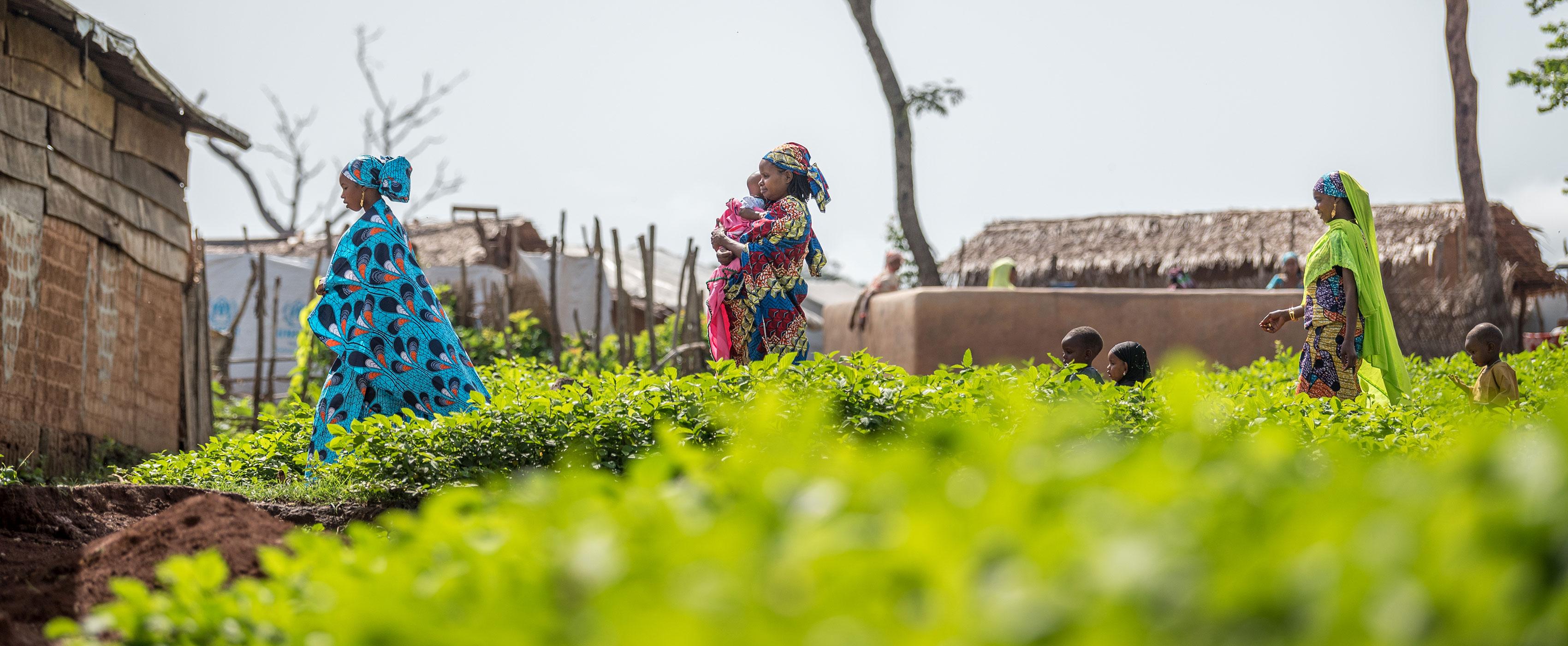 Gefährdete Gruppen, darunter Flüchtlinge, Frauen und Kinder, sind ebenfalls überdurchschnittlich stark vom Klimawandel betroffen. Das vom LWB unterstützte Flüchtlingslager Gado im Osten Kameruns beherbergt mehr als 25.000 Flüchtlinge aus der benachbarten Zentralafrikanischen Republik. Foto: LWB/Albin Hillert