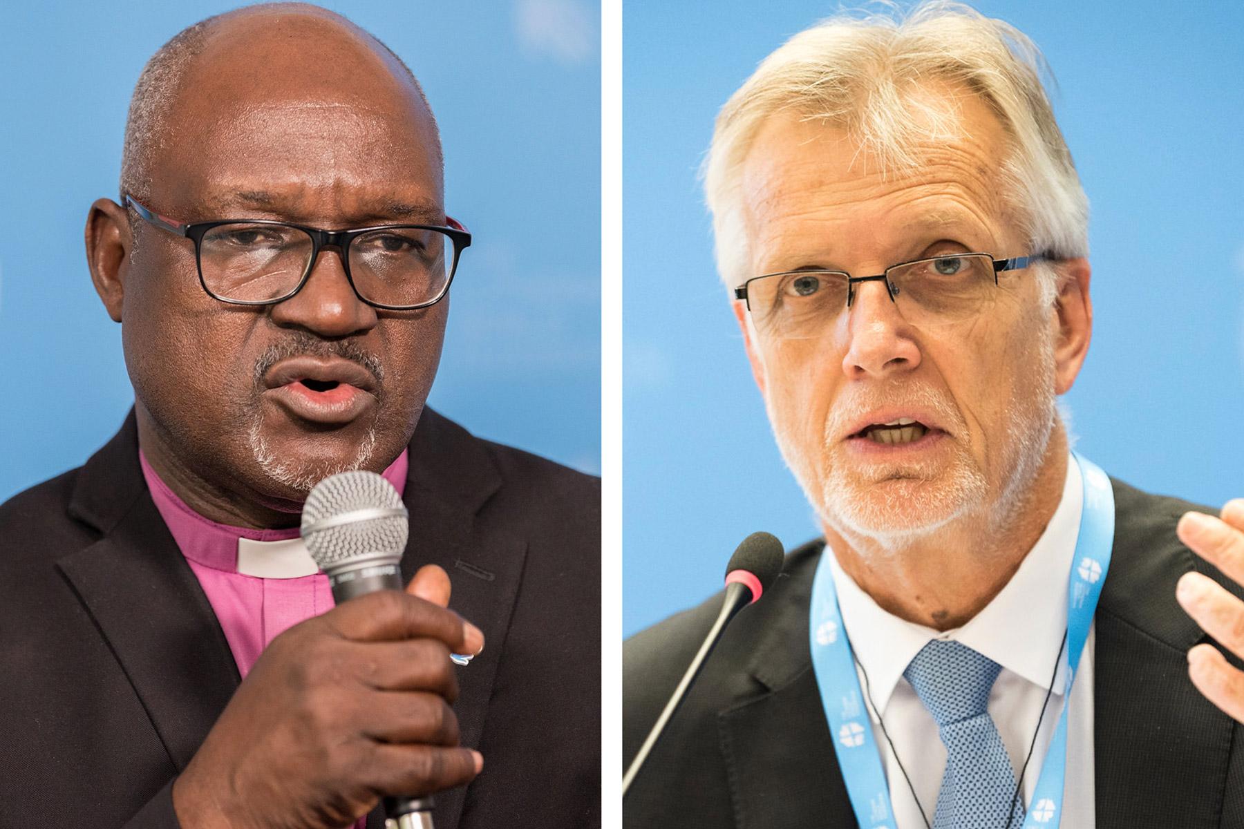 Composite photo.Â LWF PresidentÂ Musa and General Secretary JungeÂ say solidarity and cooperation must know no boundaries, as COVID-19 spreads across borders.Â Photos:Â LWF/A. HillertÂ 