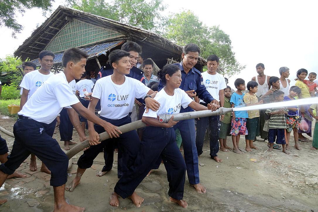 Workshop in disaster risk reduction and emergency response for a community in Myanmar. The statement reaffirms the humanitarian principles of neutrality, humanity, impartiality and independence especially in insecure and volatile contexts. Photo: LWF Myanmar