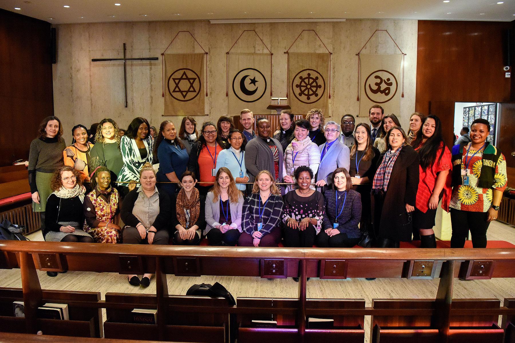 Lutheran delegation on the first day of the United Nations Commission on the Status of Women, 11 March, 2019. Photo: Rich Copley