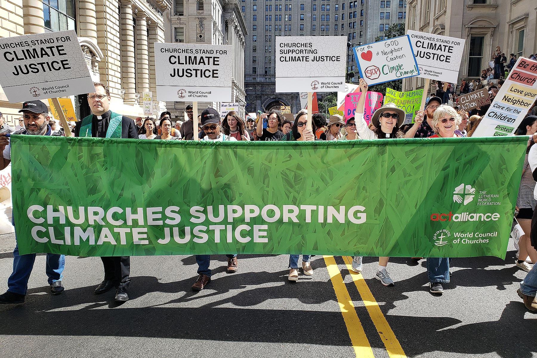 Photo: On the eve of the Climate Action Summit in New York, churches are calling for immediate action to address the climate emergency. ACT/Joanna Patouris 