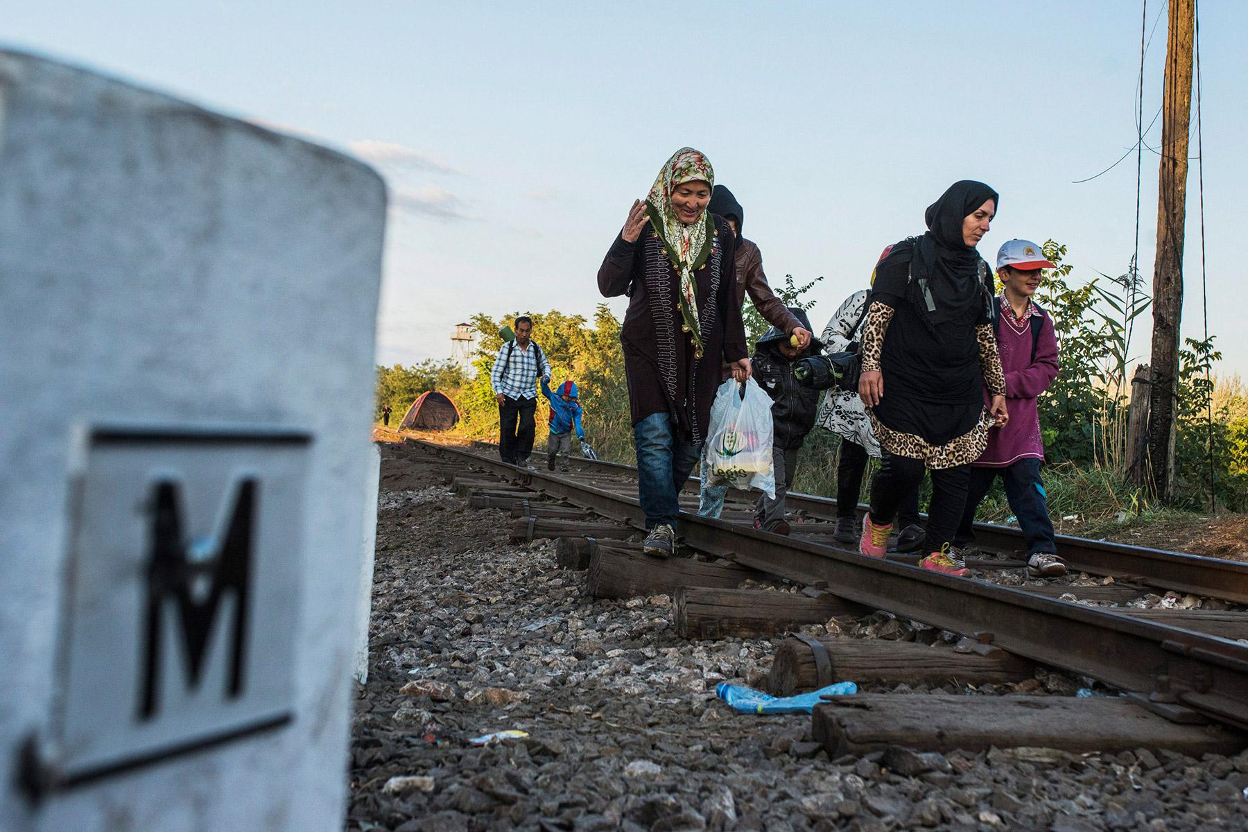 Flüchtlinge in Ungarn, September 2015. Foto: Ujvári Sándor/MTI