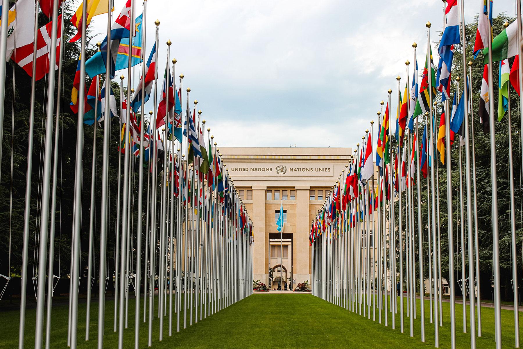 Das UN-Hauptquartier in Genf, wo die 45. ordentliche Sitzung des UN-Menschenrechtsrates stattfindet. Foto: Unsplash/Mat Reding