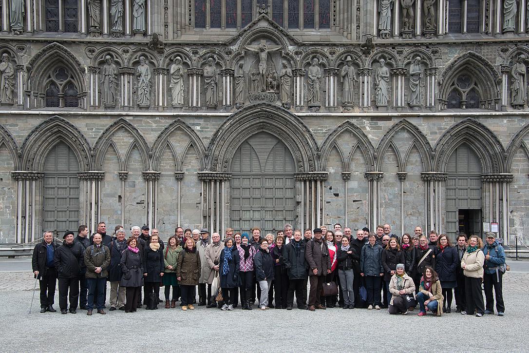 Delegates of the Trondheim Church Leadership Consultation at Nidaros Cathedral. Photo: LWF/Ryan Rodrick Beiler