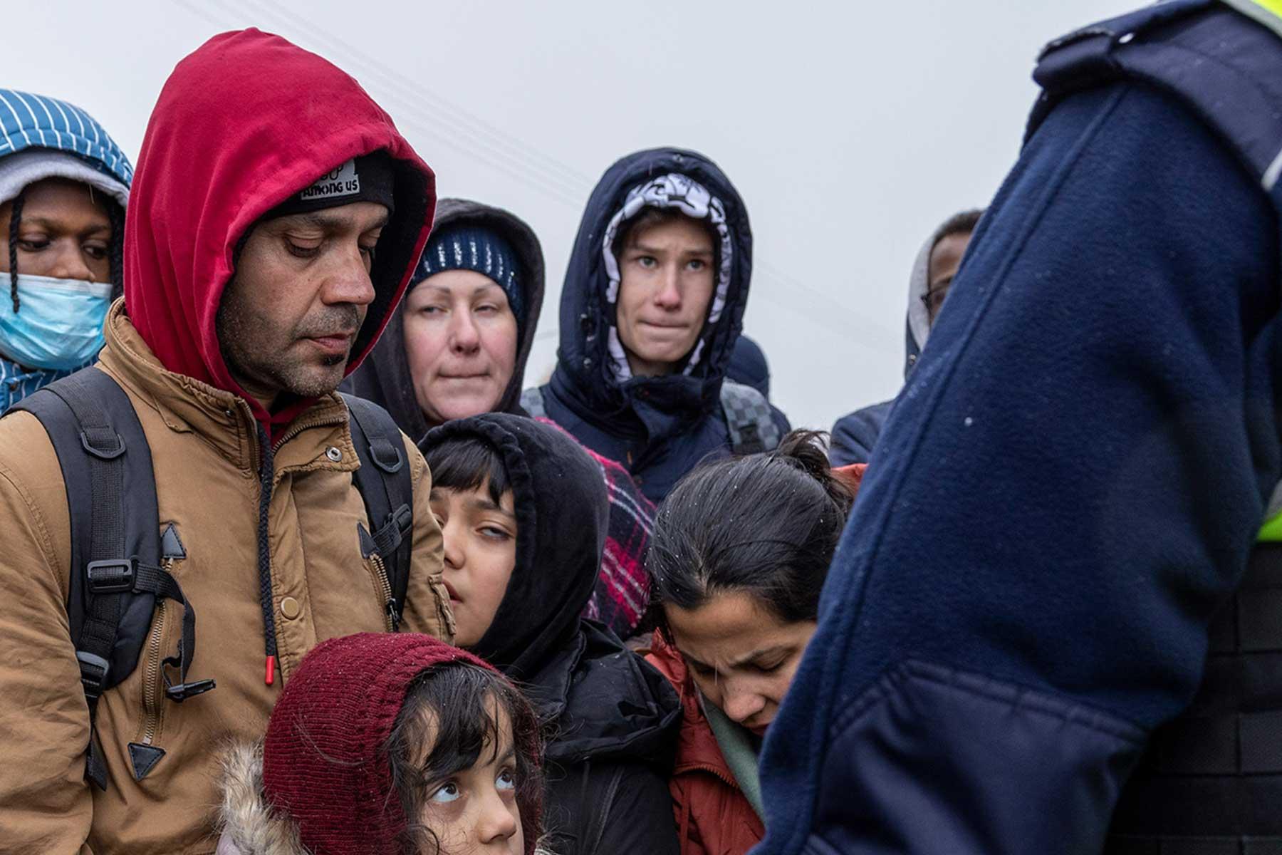 Flüchtlinge an der Grenze zwischen der Ukraine und Polen. Foto: Frank Schultze/Diakonie Katastrophenhilfe