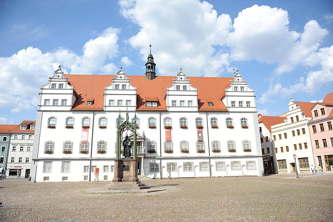 A statue of Martin Luther in front of the town hall in Wittenberg. Photo: LWF/M. Renaux