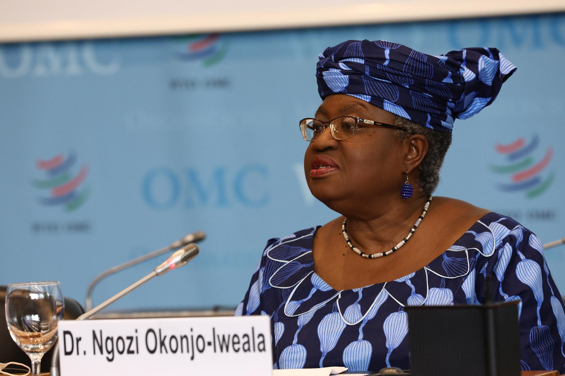 Ngozi Okonjo-Iweala während des Auswahlverfahrens zur Generaldirektorin der Welthandelsorganisation. Foto: ©WTO/Jay Louvion