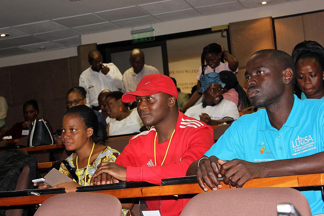 African youth at the LWF climate project training, Johannesburg, South Africa. Photo: LUCSA