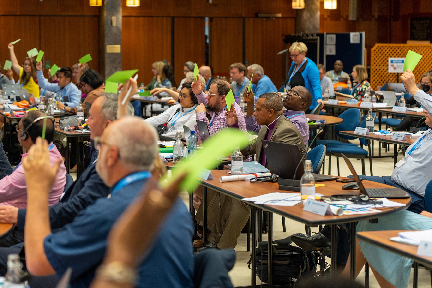 LWF Council members voting. 
